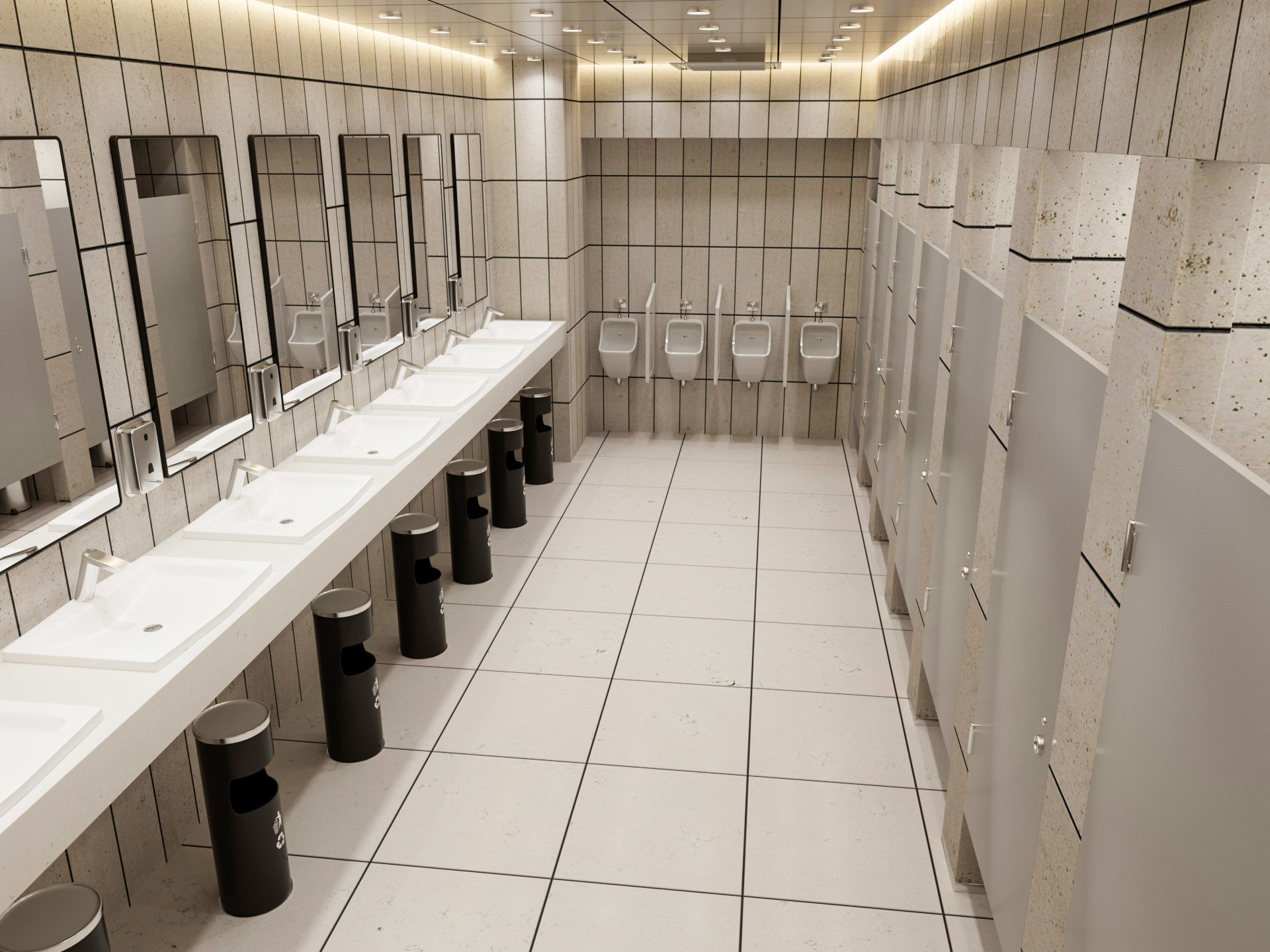 Restroom public wc 3D model_6
