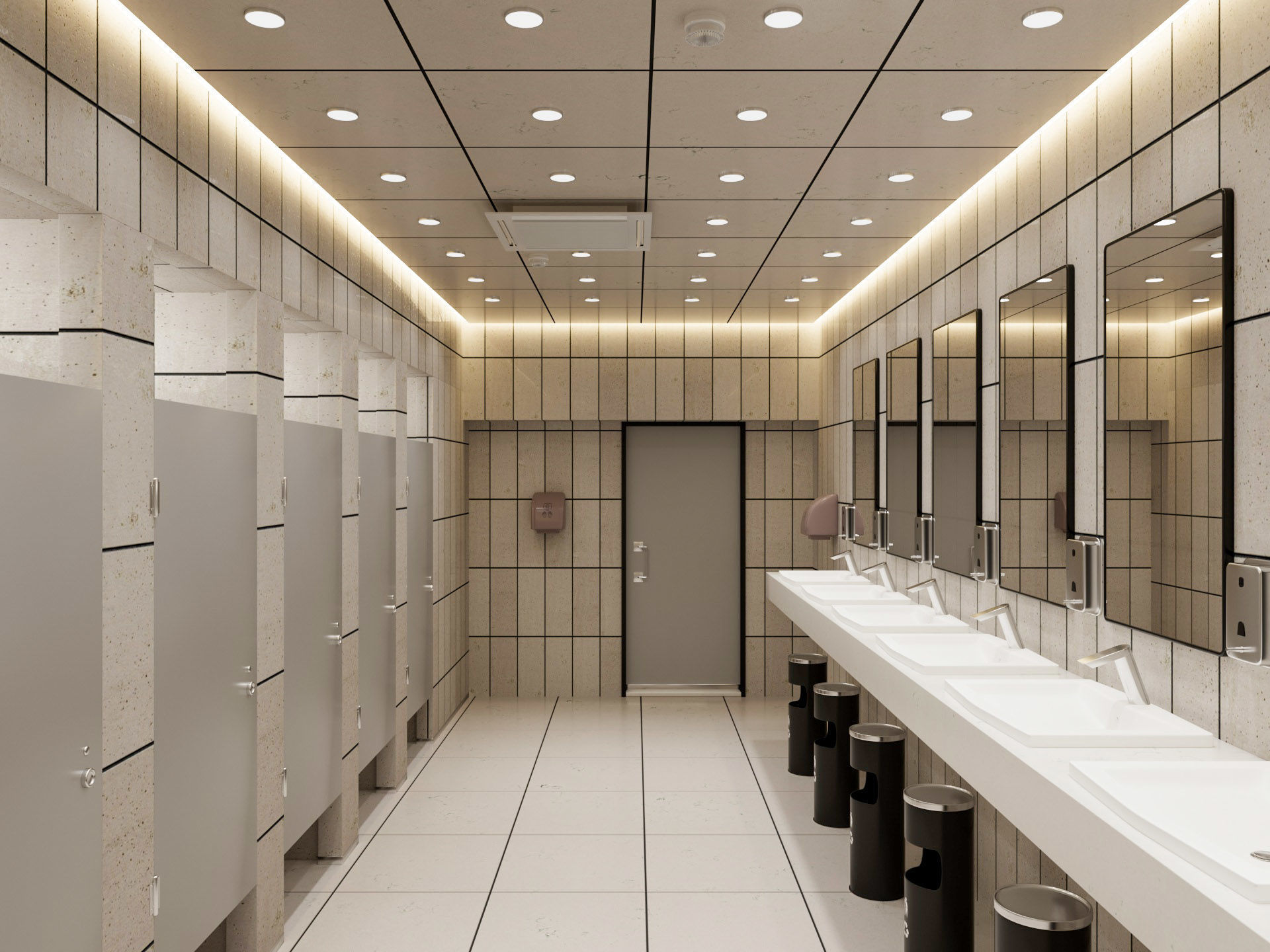 Restroom public wc 3D model_1