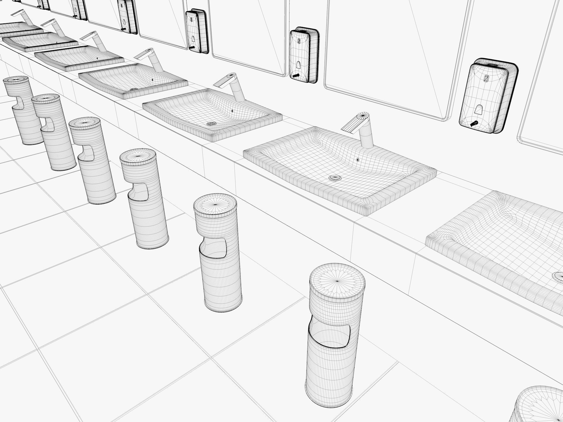 Restroom public wc 3D model_15