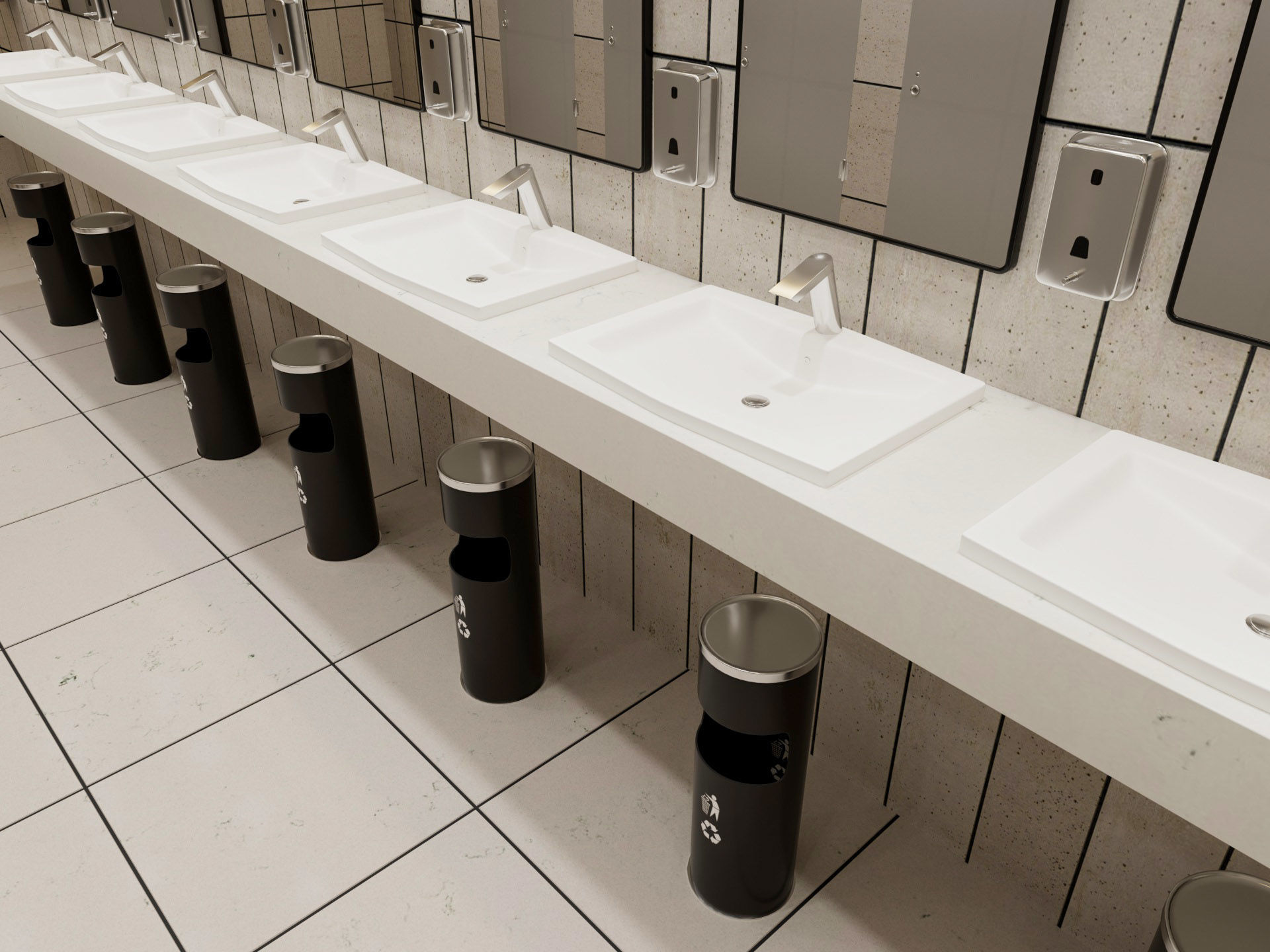 Restroom public wc 3D model_7