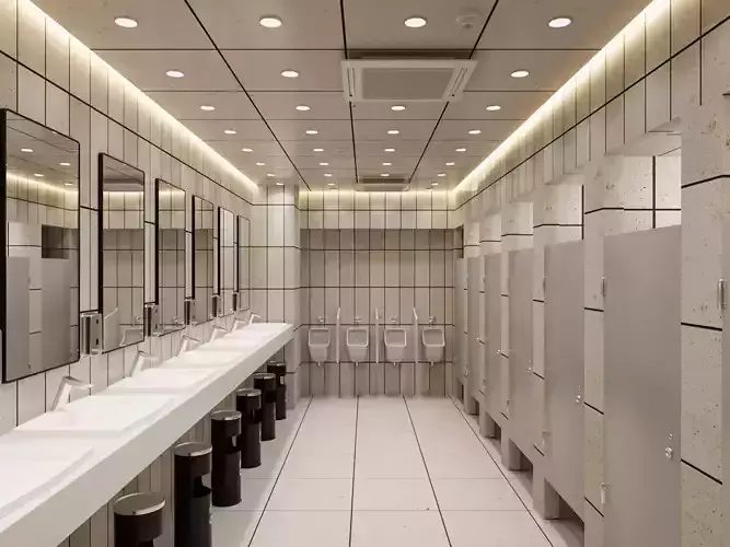 Restroom public wc 3D model