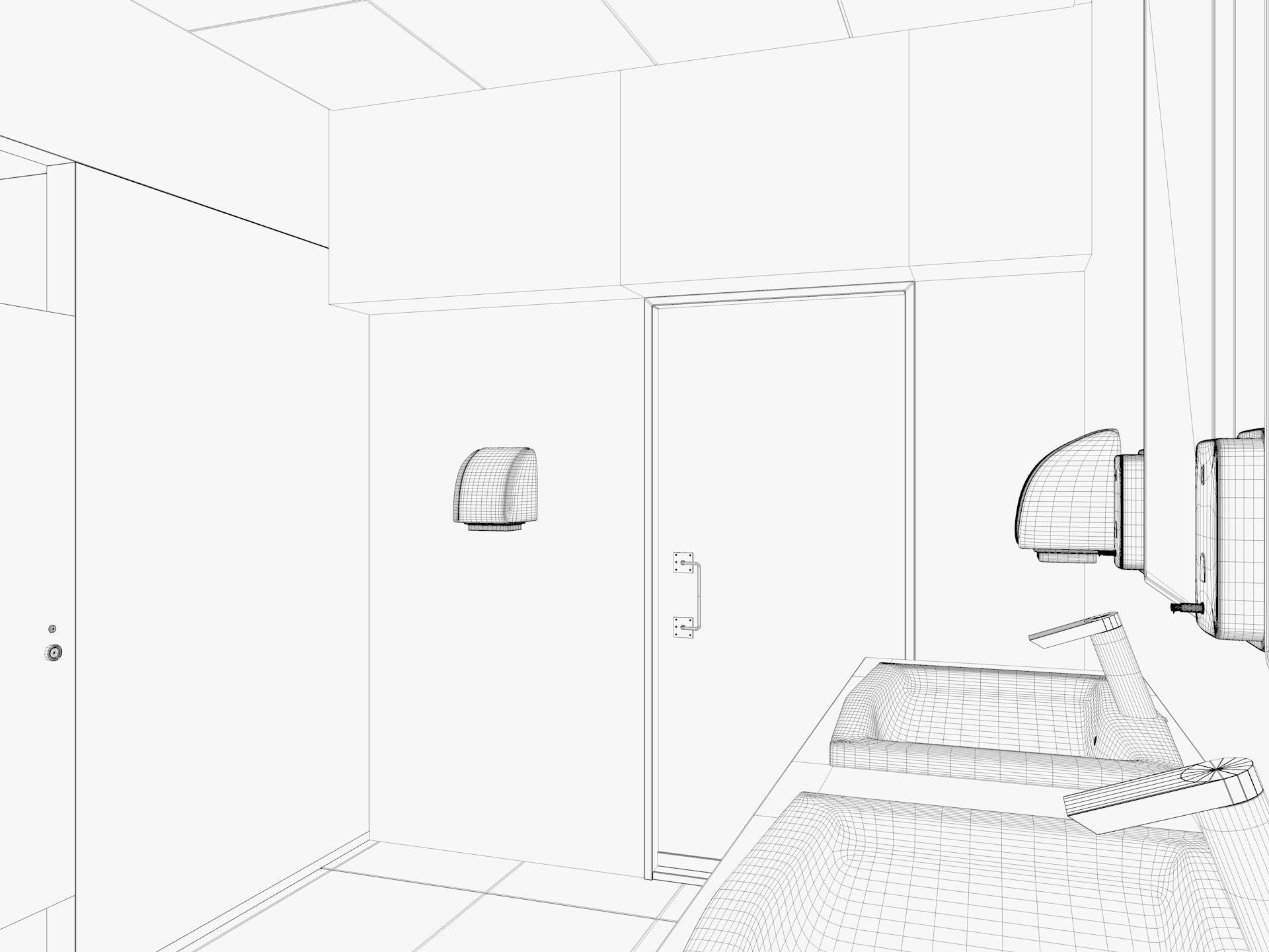 Restroom public wc 3D model_13