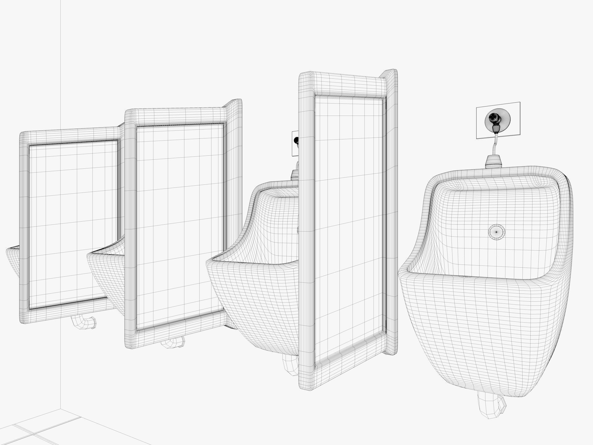 Restroom public wc 3D model_11