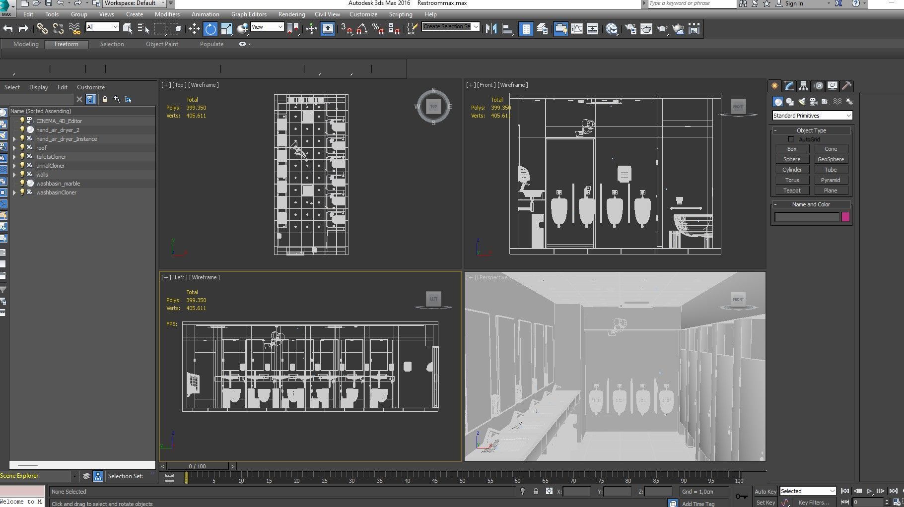Restroom public wc 3D model_19