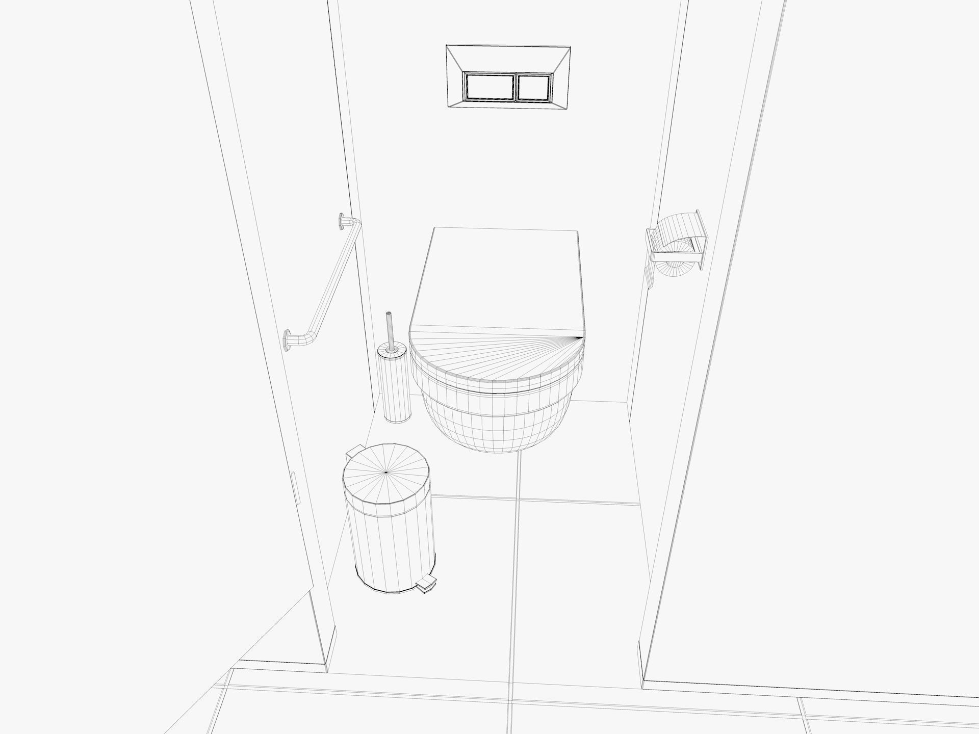 Restroom public wc 3D model_12