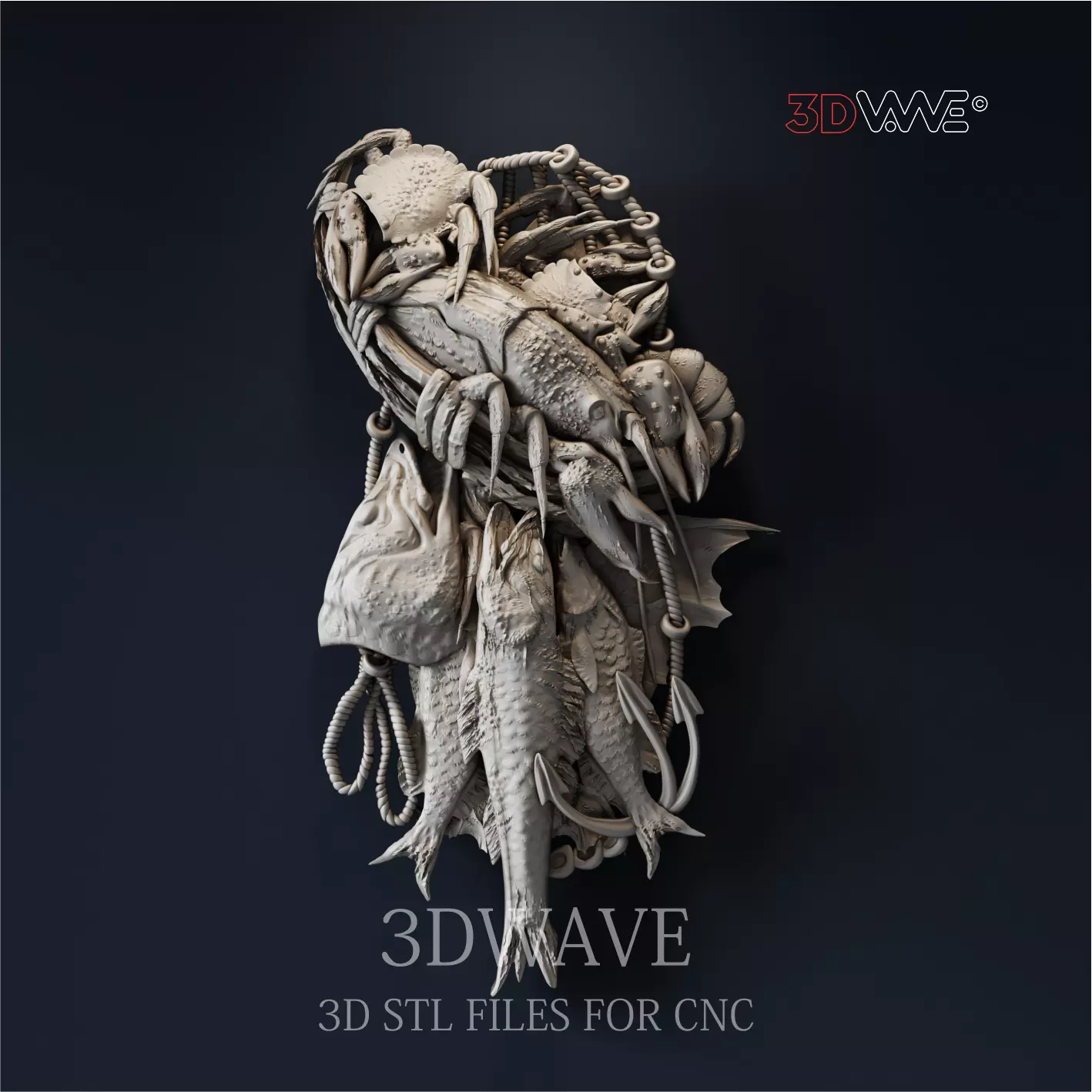 CANCER AND FISHES 3d stl files for CNC 3D model_0