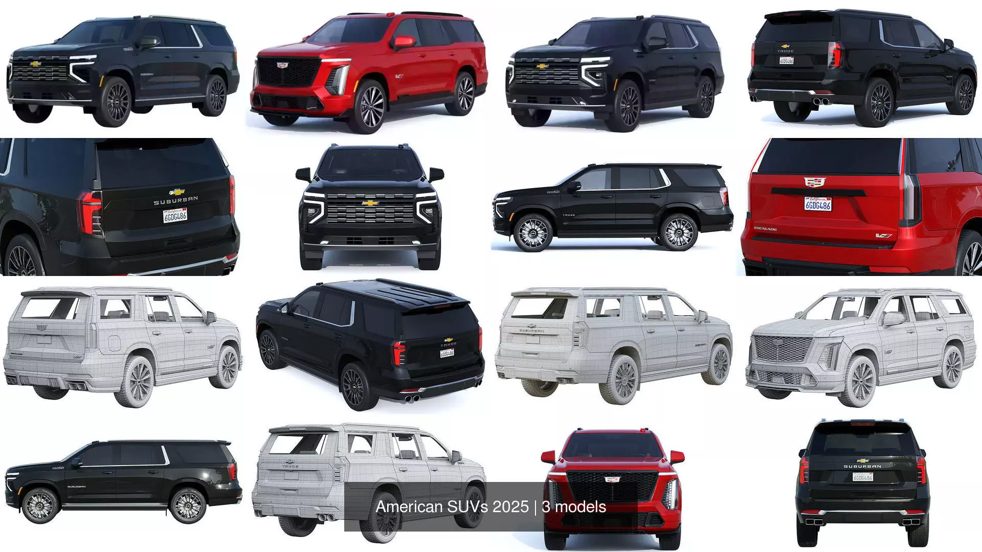 American SUVs 2025 3D Model Collection_0