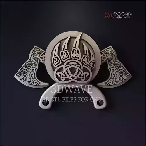 AXES AND PAW 3d stl files for CNC 3D model