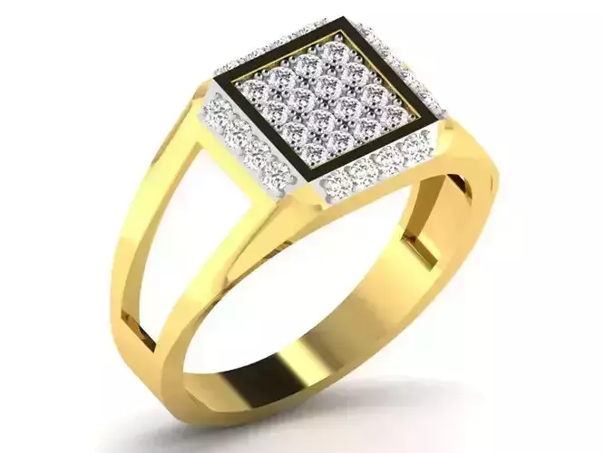 Light Weight Yellow Gold Diamond Ring DR-5622