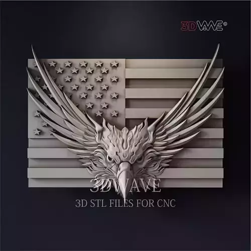 AMERICAN EAGLE 3d stl files for CNC