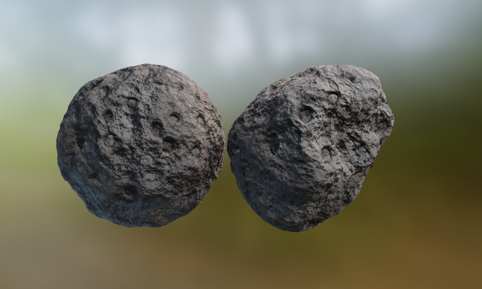 A fully customizable 3D model of asteroids Free 3D model_1