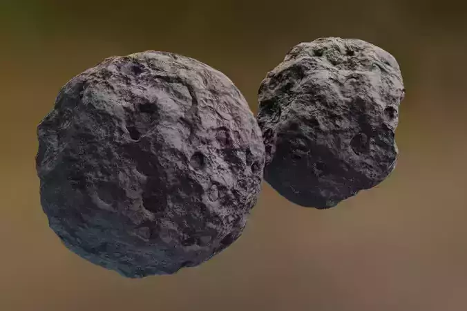 A fully customizable 3D model of asteroids Free 3D model
