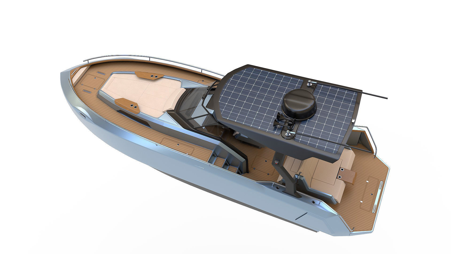 Aluminum powerboat 26 3D model_8