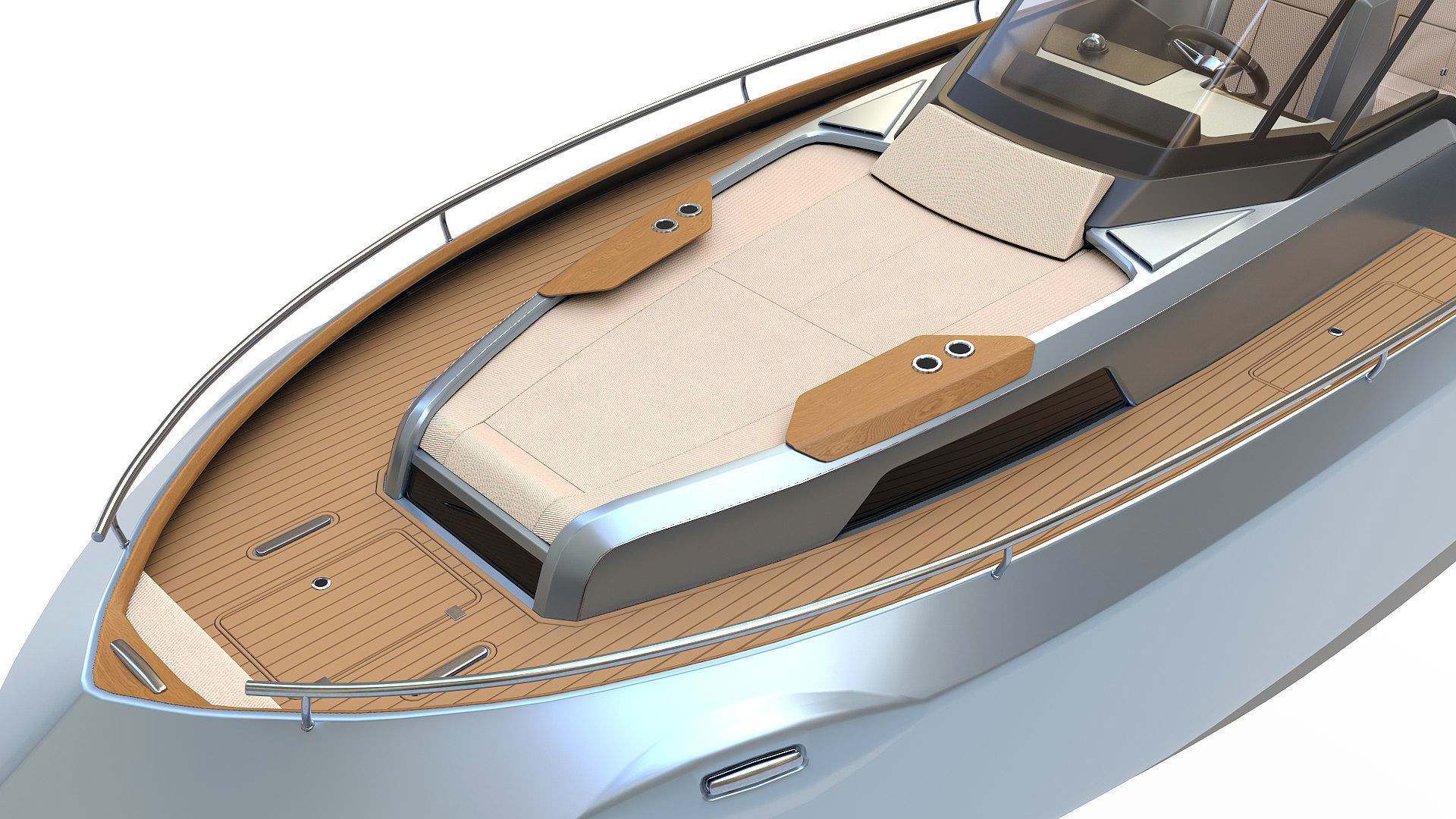 Aluminum powerboat 26 3D model_10