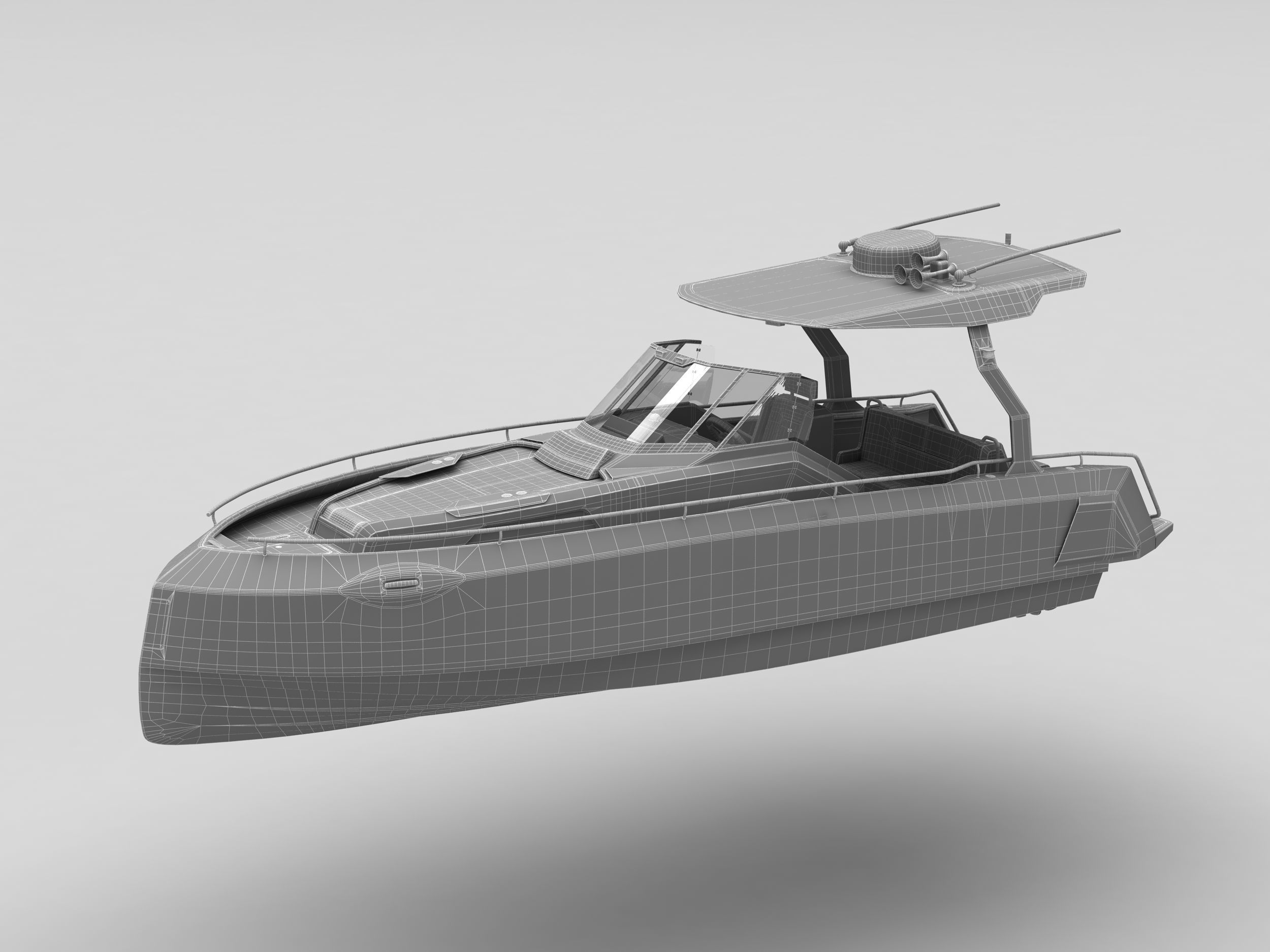 Aluminum powerboat 26 3D model_13