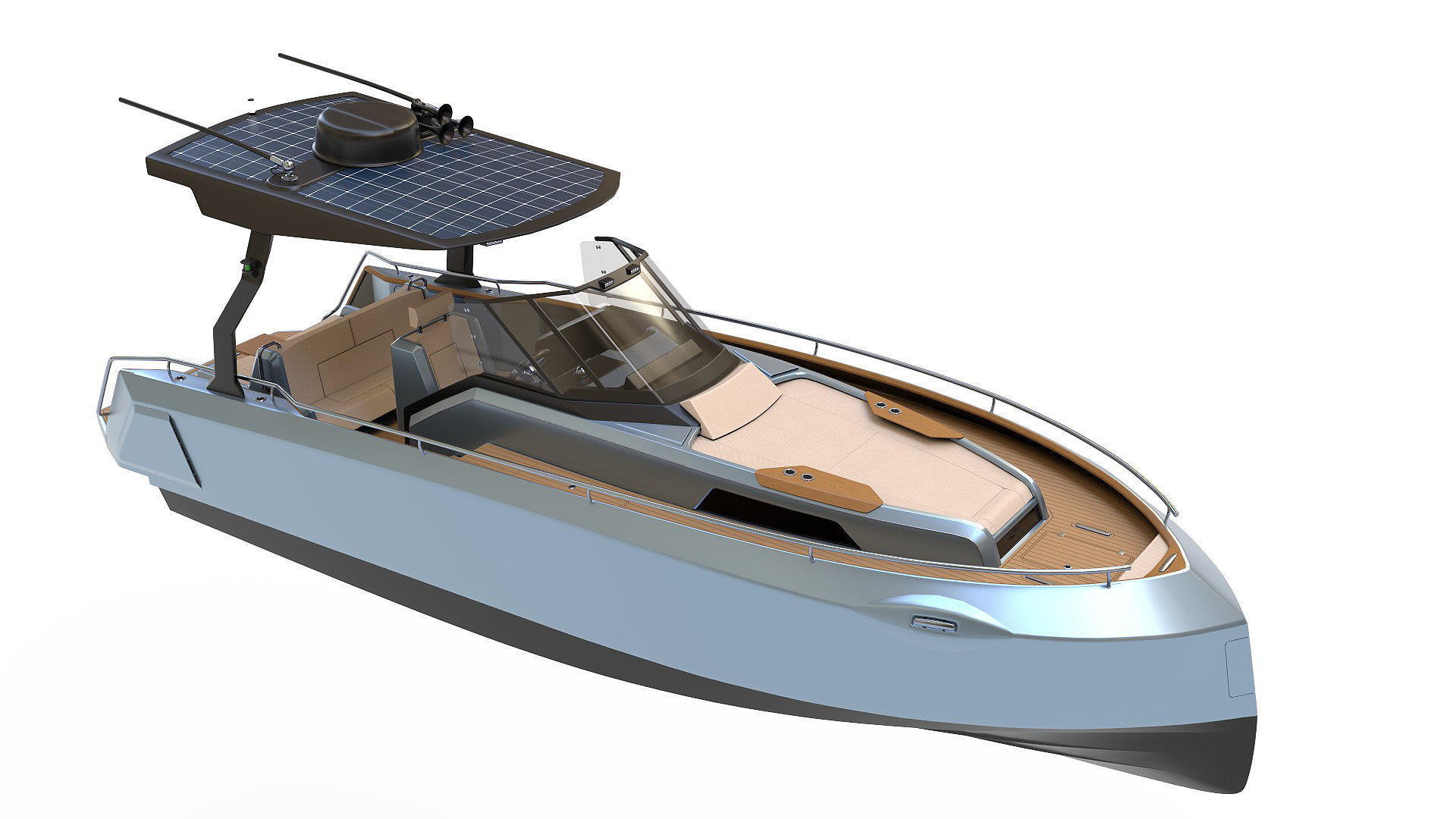 Aluminum powerboat 26 3D model_3