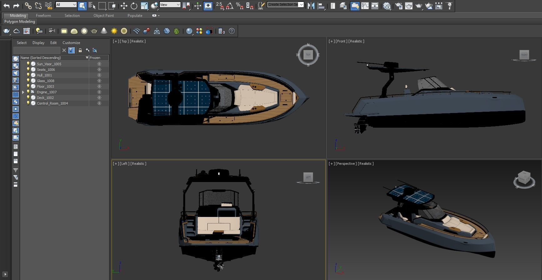 Aluminum powerboat 26 3D model_20