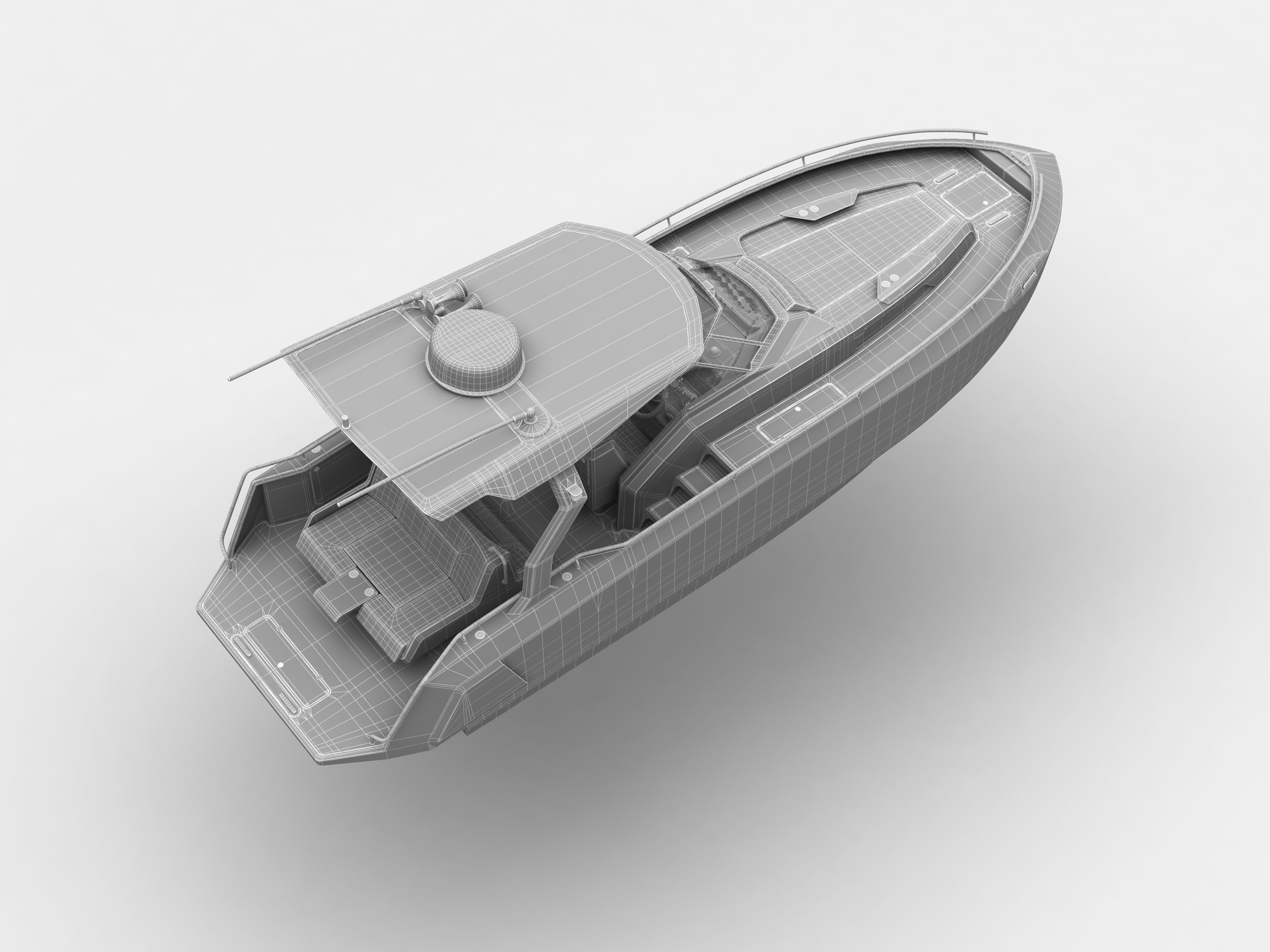 Aluminum powerboat 26 3D model_14