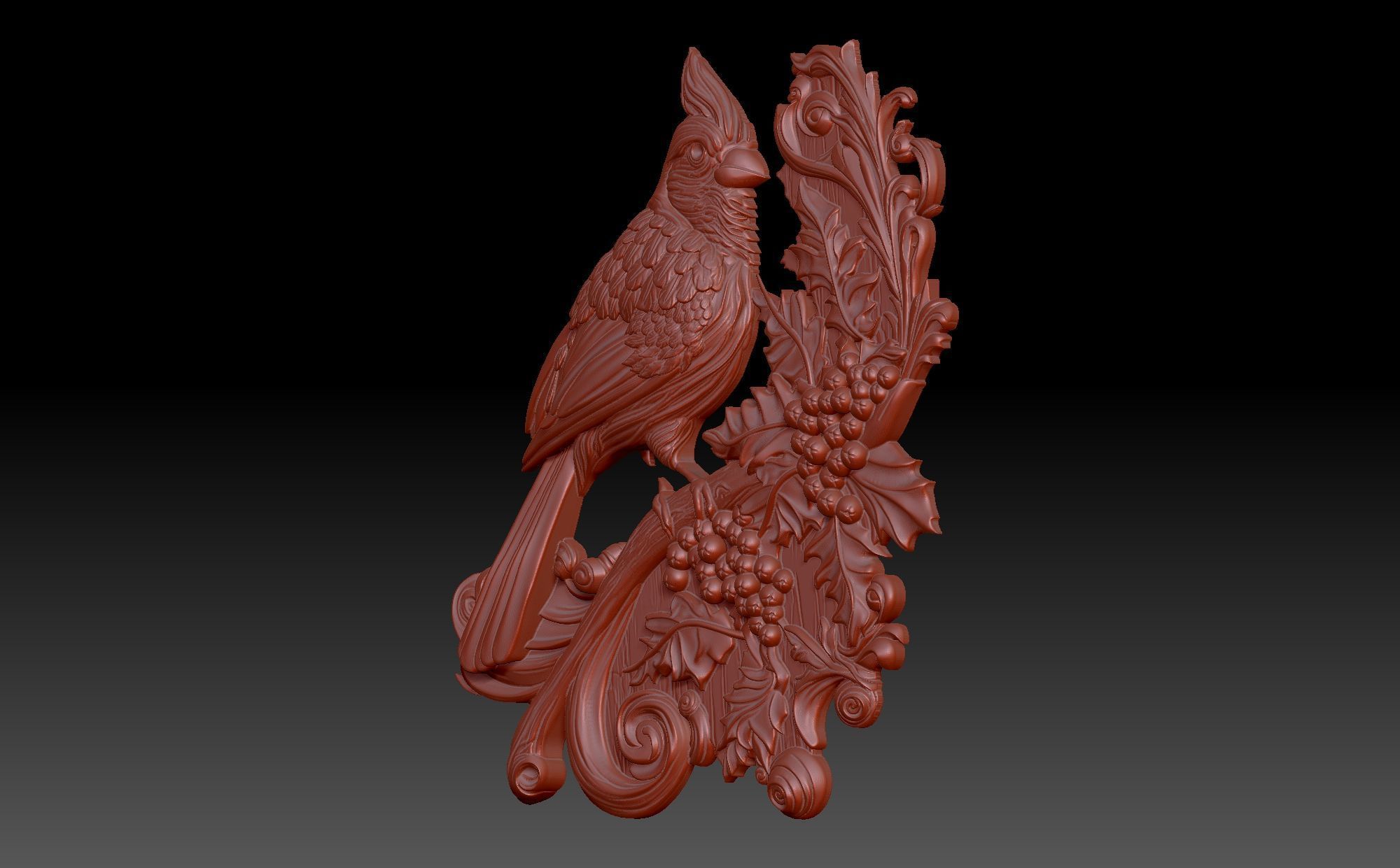 Red Cardinal 3D print model_3