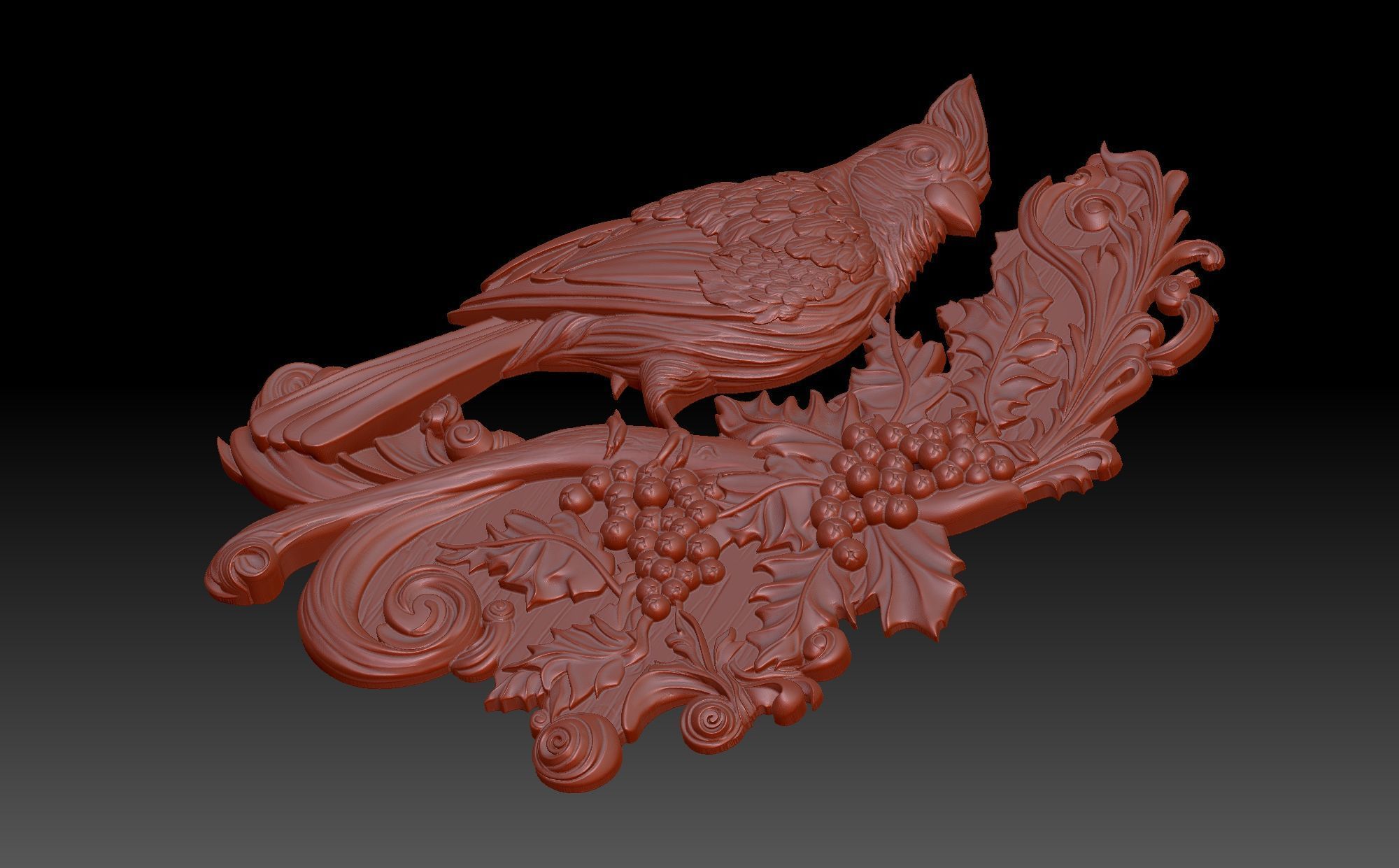 Red Cardinal 3D print model_4