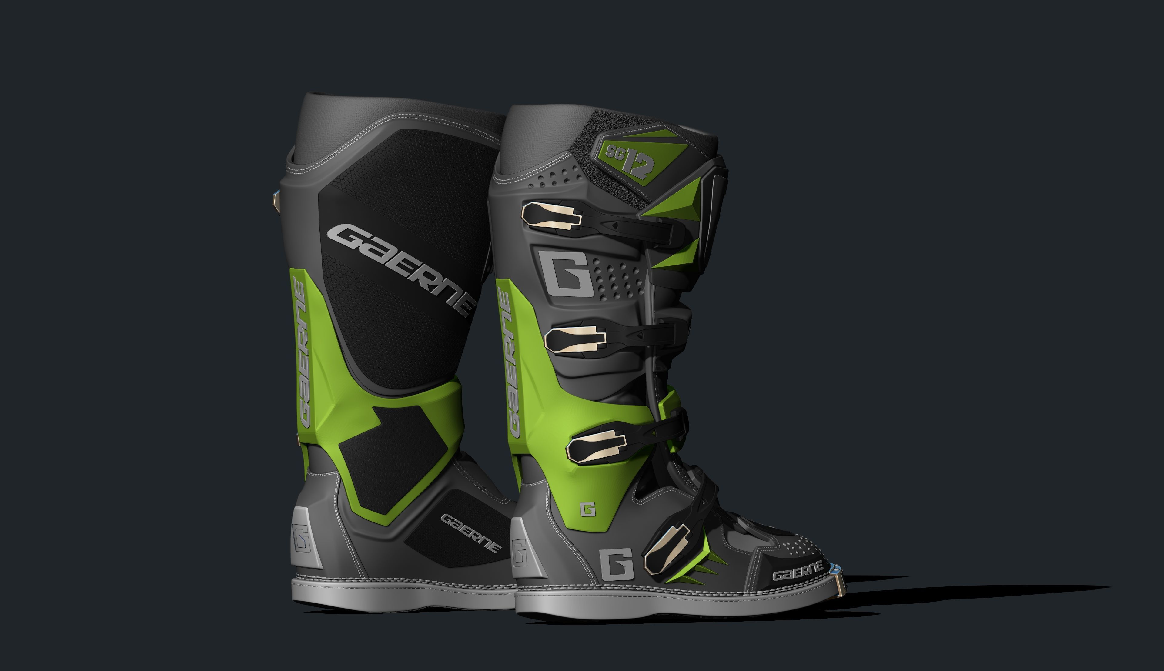 Gaerne Motocross Boots 3D print model_10