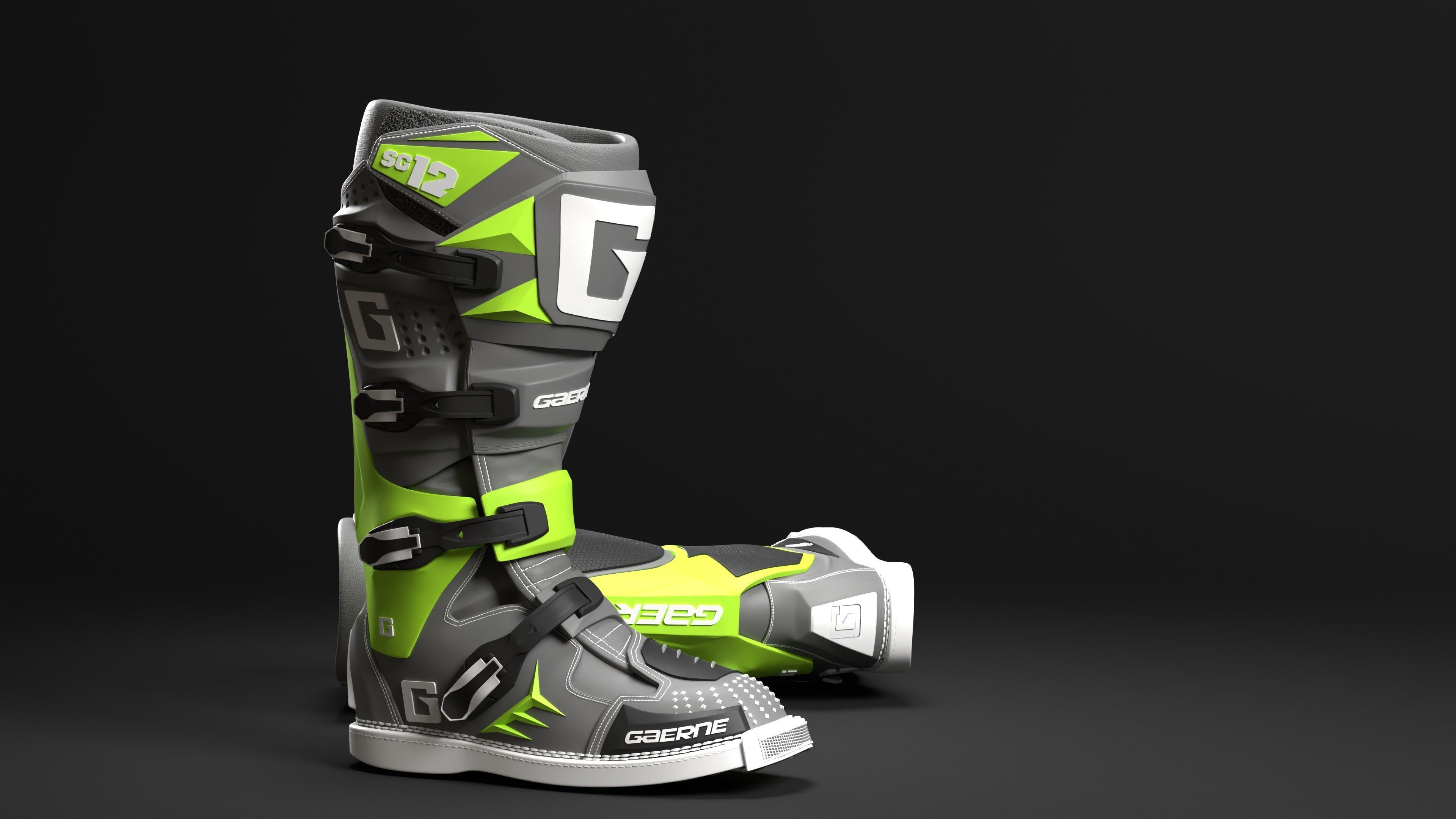 Gaerne Motocross Boots 3D print model_1