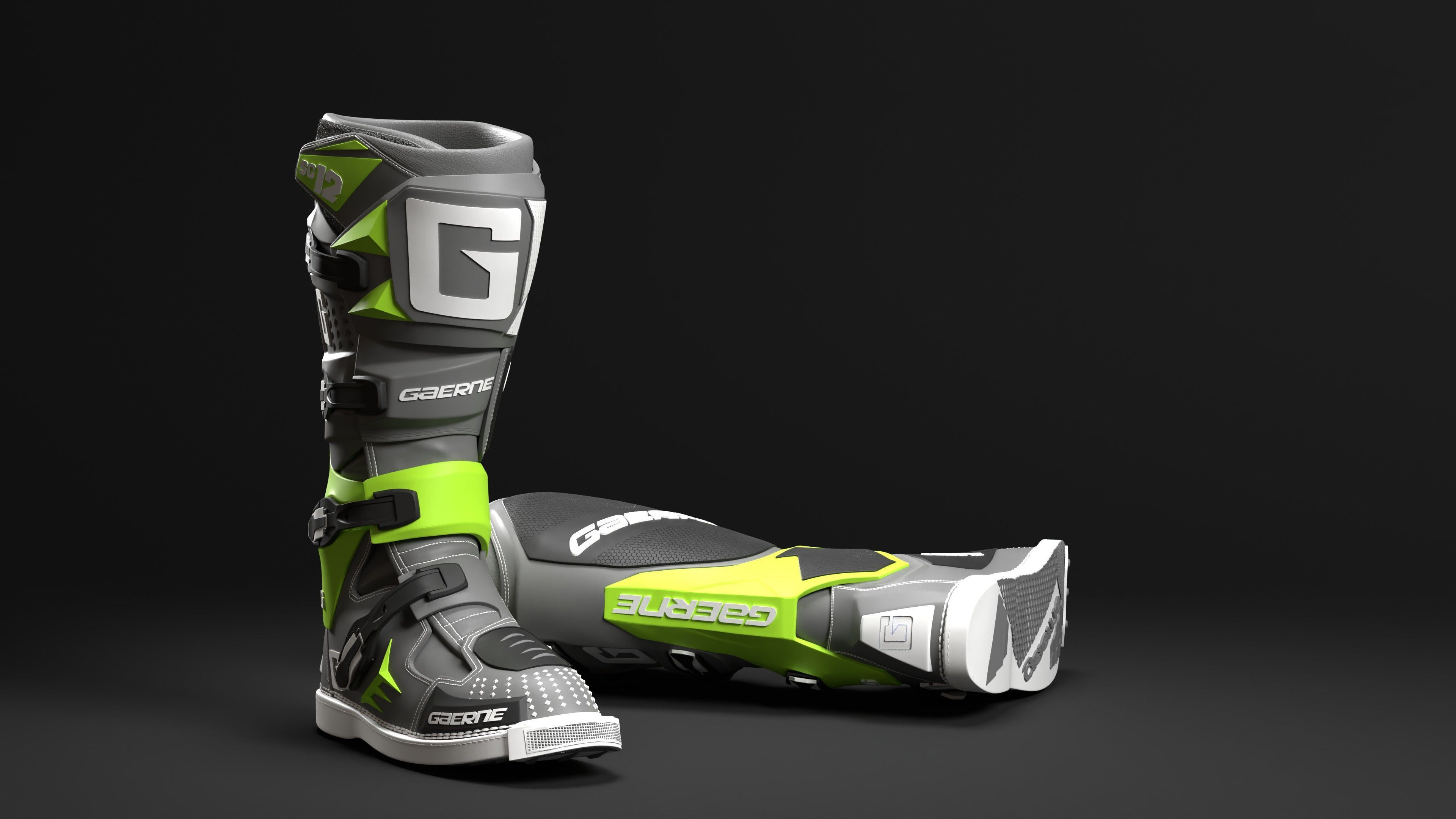 Gaerne Motocross Boots 3D print model_3