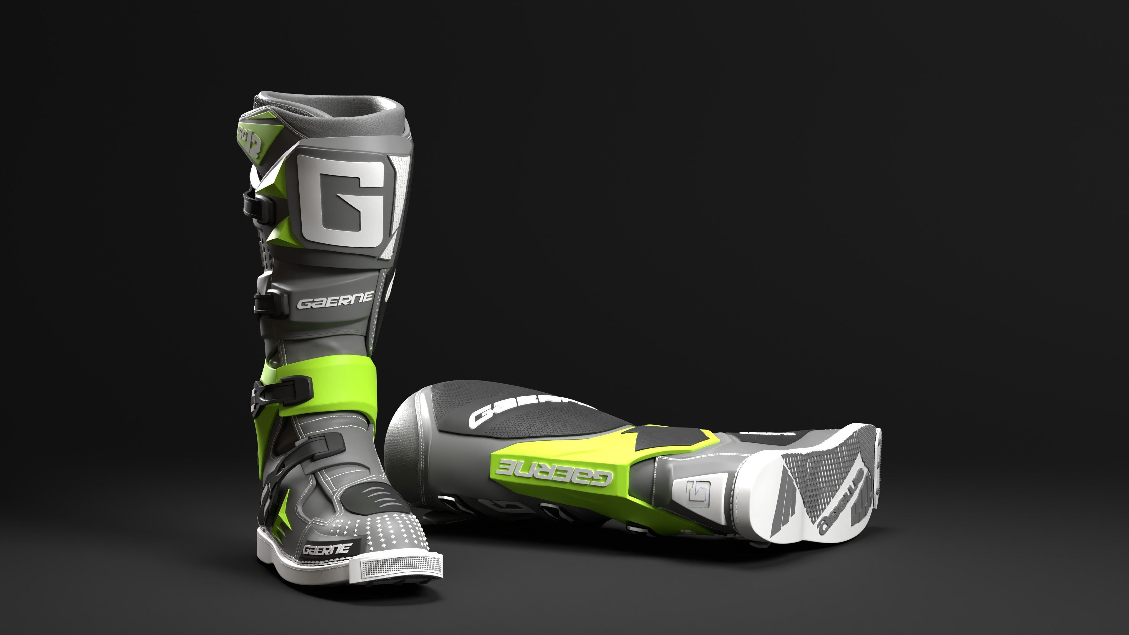 Gaerne Motocross Boots 3D print model_11