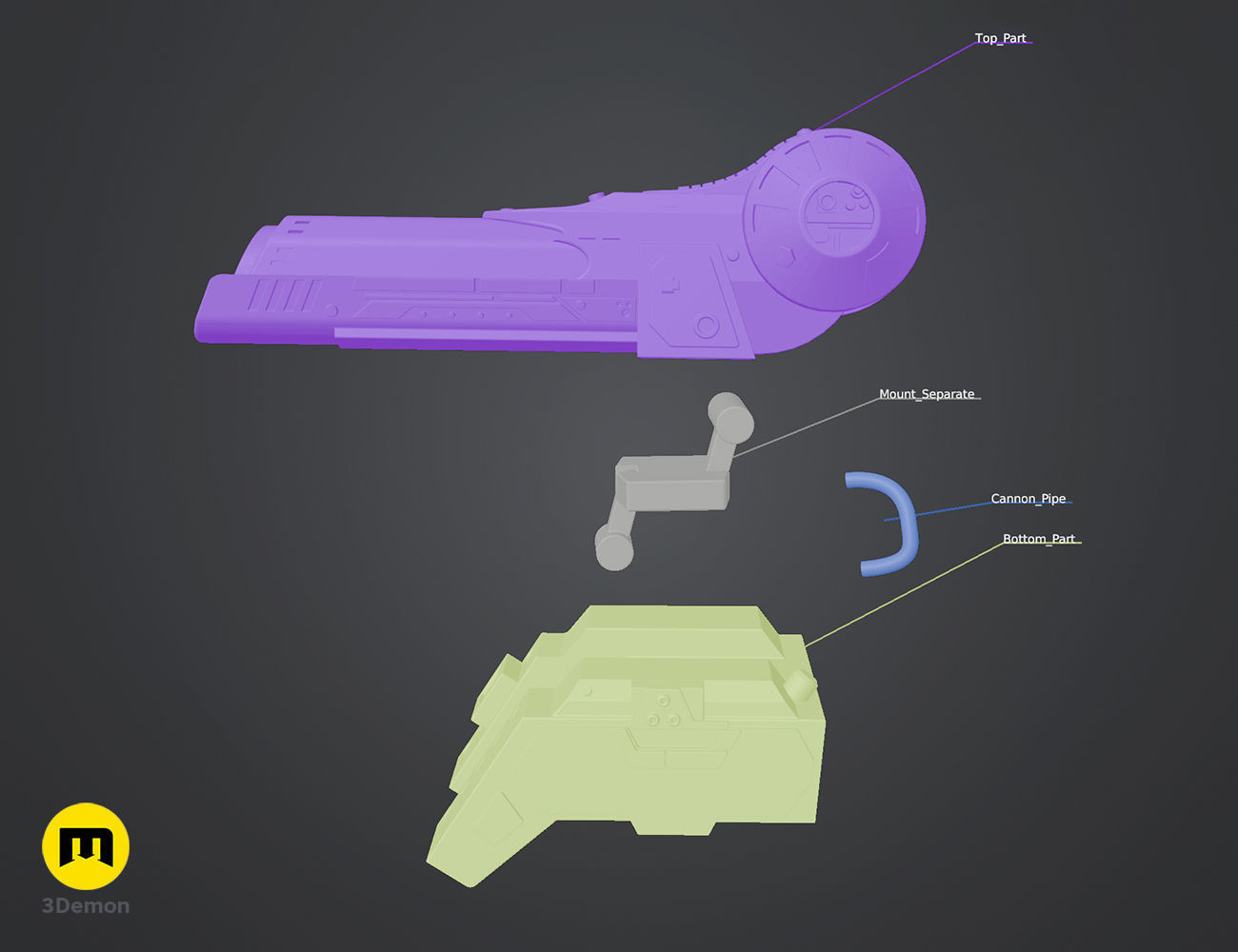 Jungle Hunter Predator Plasmacaster 3D print model_4