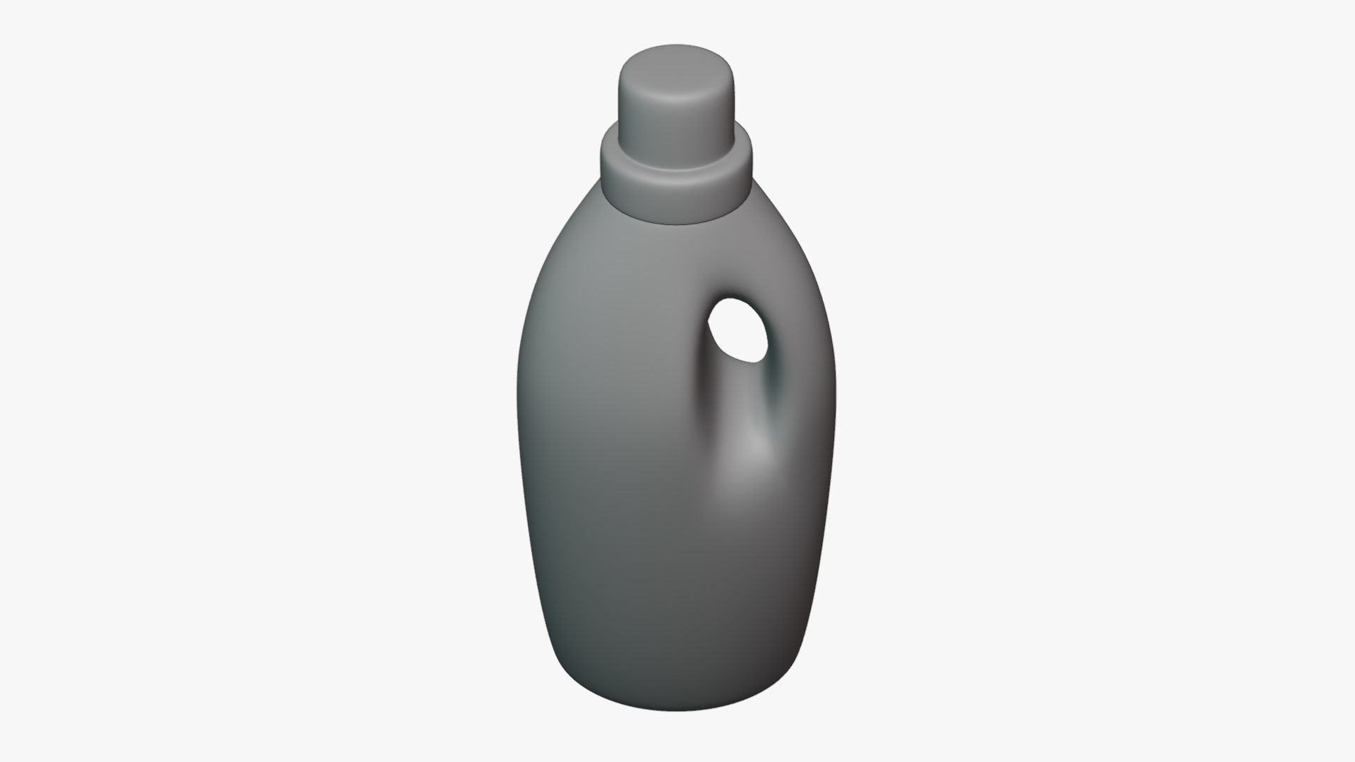 Basic Bleach Bottle - Geometry Only No Textures No Materials 3D model_2