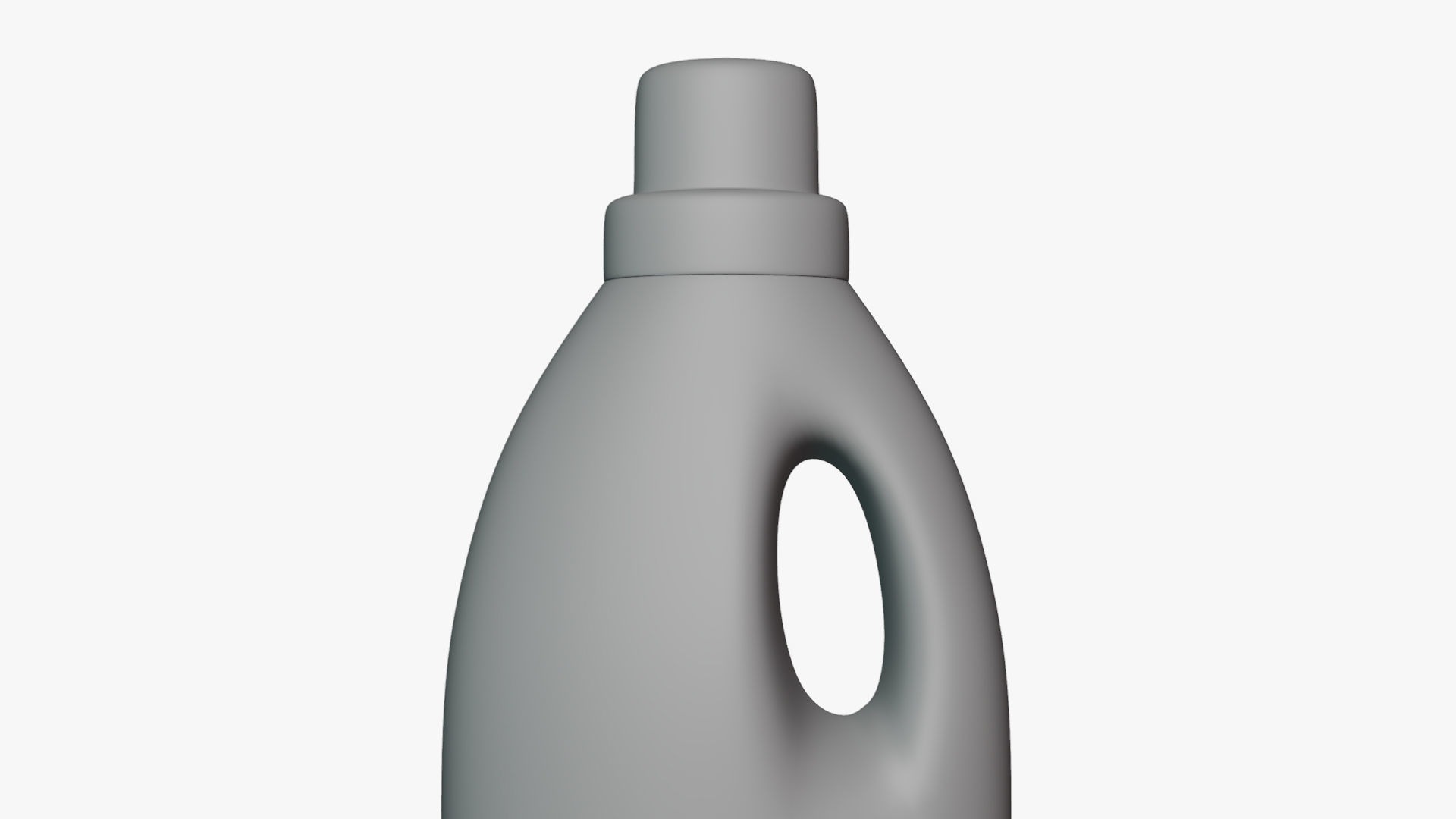 Basic Bleach Bottle - Geometry Only No Textures No Materials 3D model_4