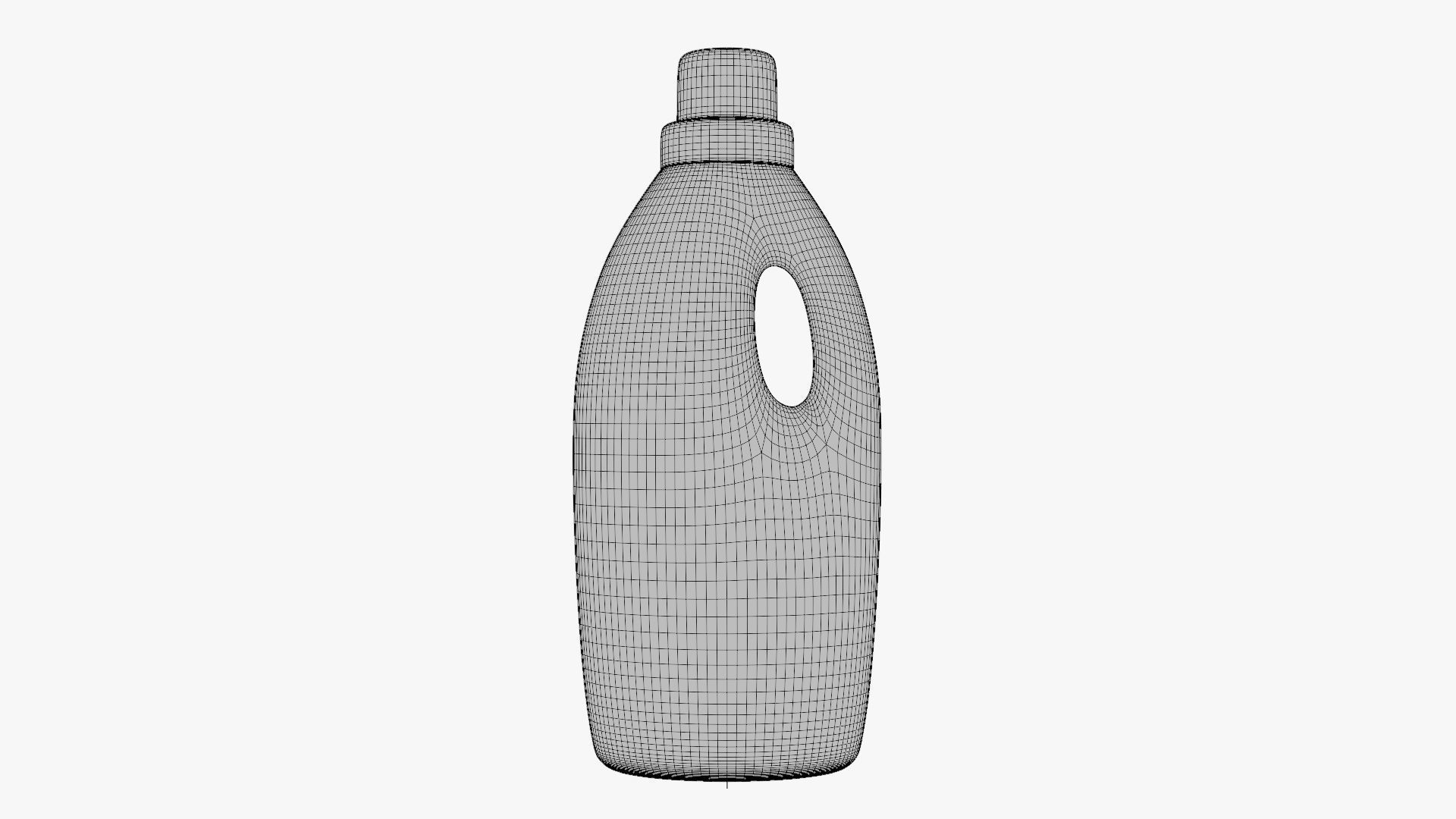 Basic Bleach Bottle - Geometry Only No Textures No Materials 3D model_5