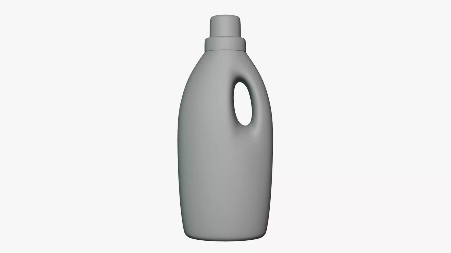 Basic Bleach Bottle - Geometry Only No Textures No Materials 3D model_0