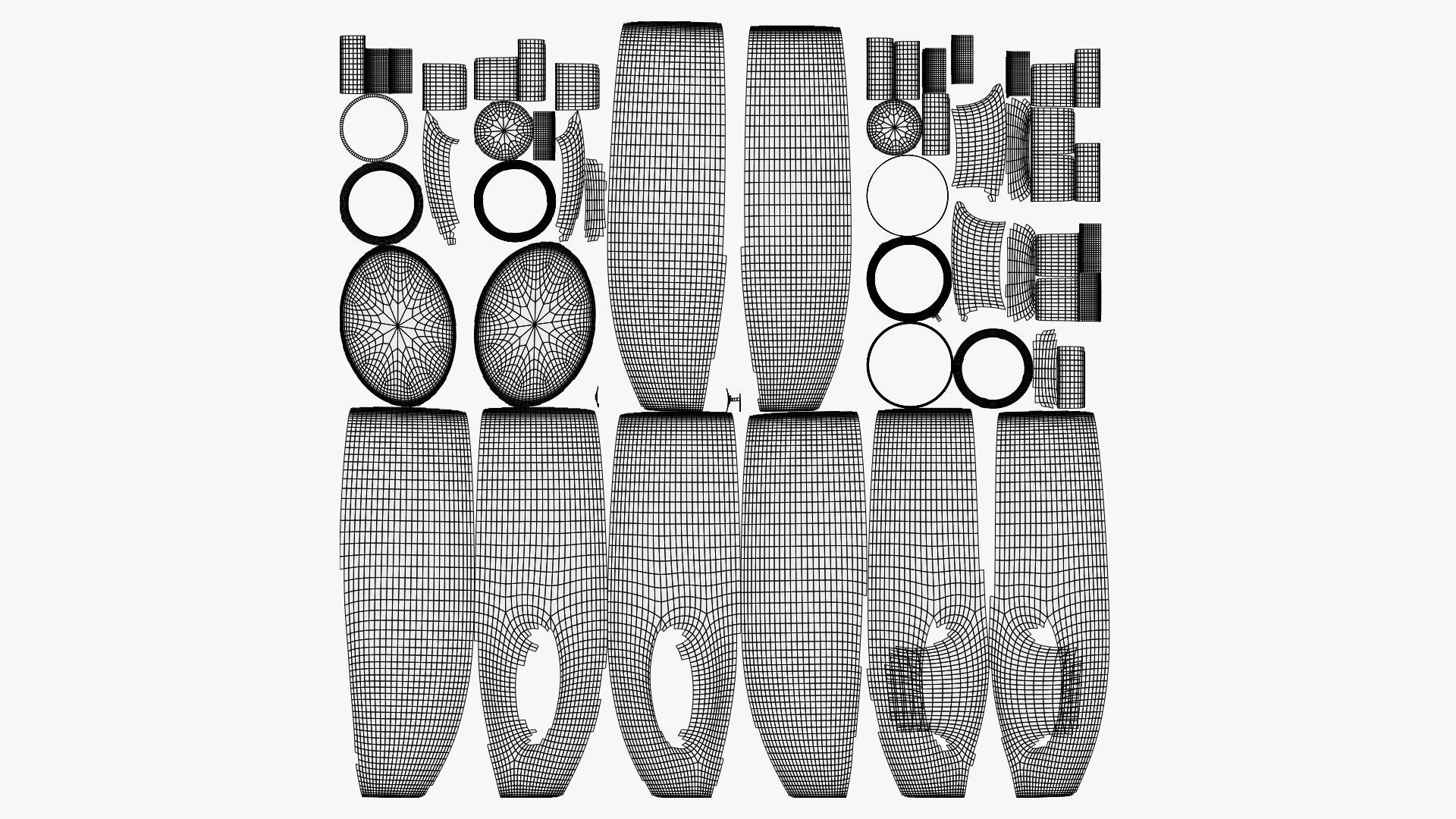 Basic Bleach Bottle - Geometry Only No Textures No Materials 3D model_6