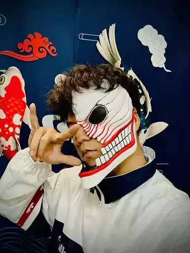 Aira Shiratori Mask Damaged -  Dandadan Anime Cosplay 