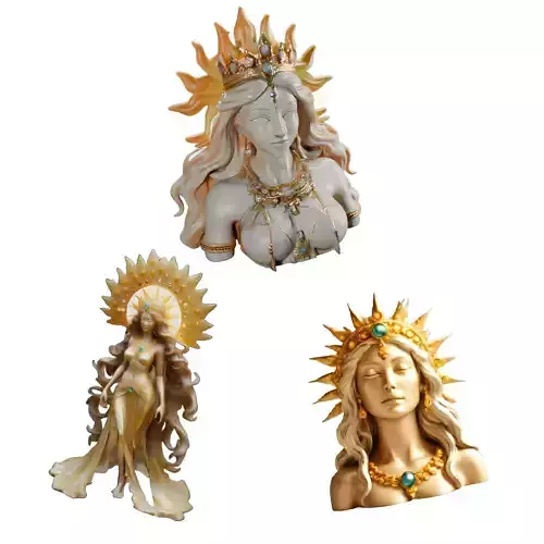 Sun Goddess - Divine Radiance 3D print model