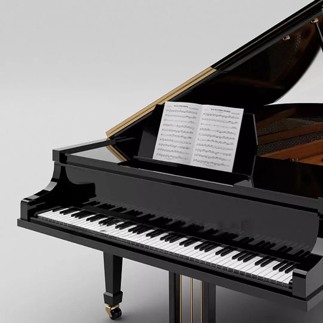 Classic Ebony Grand Piano - Fully Texture 3D model