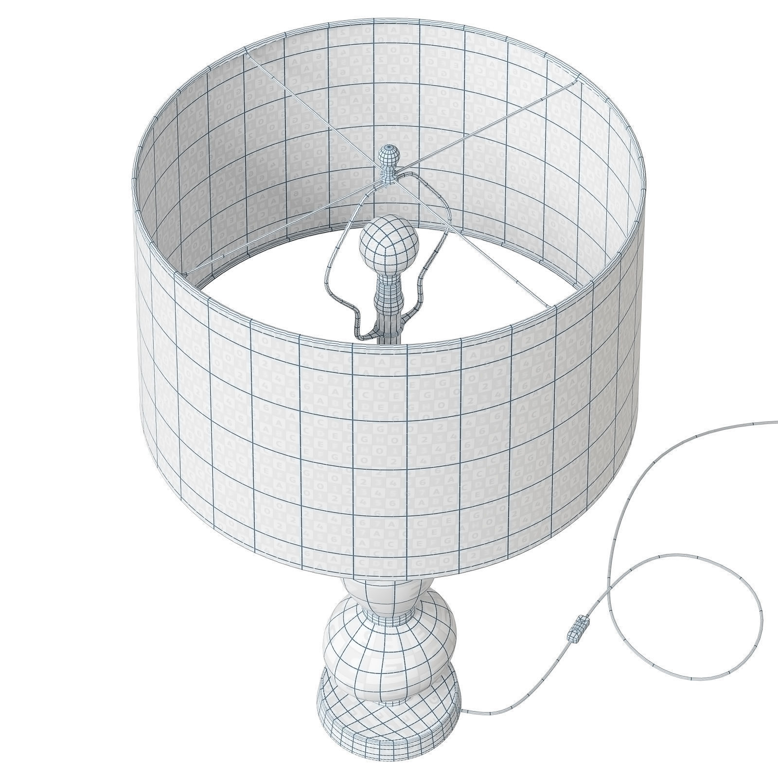 Arteriors table lamp Dreena 3D model_6
