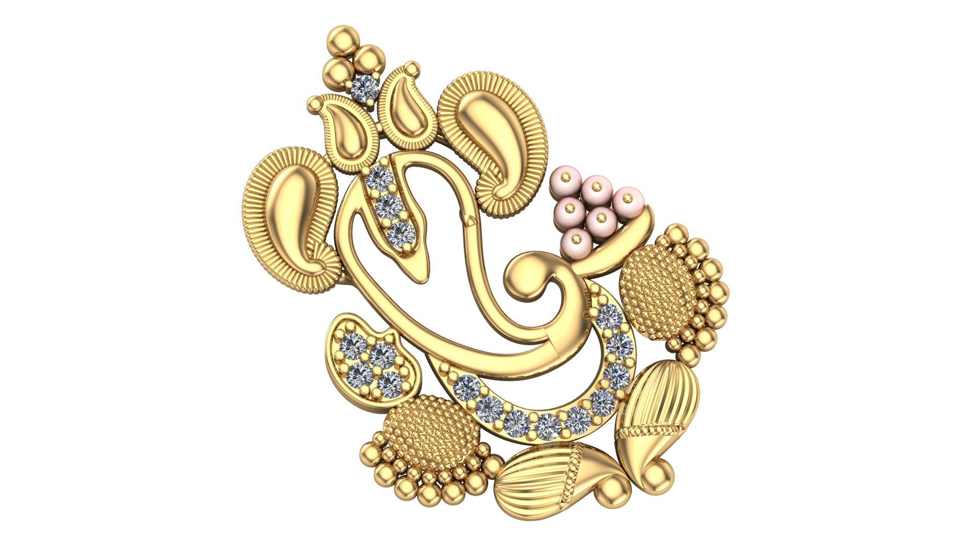 Ganesha Pendant 3D print model_1