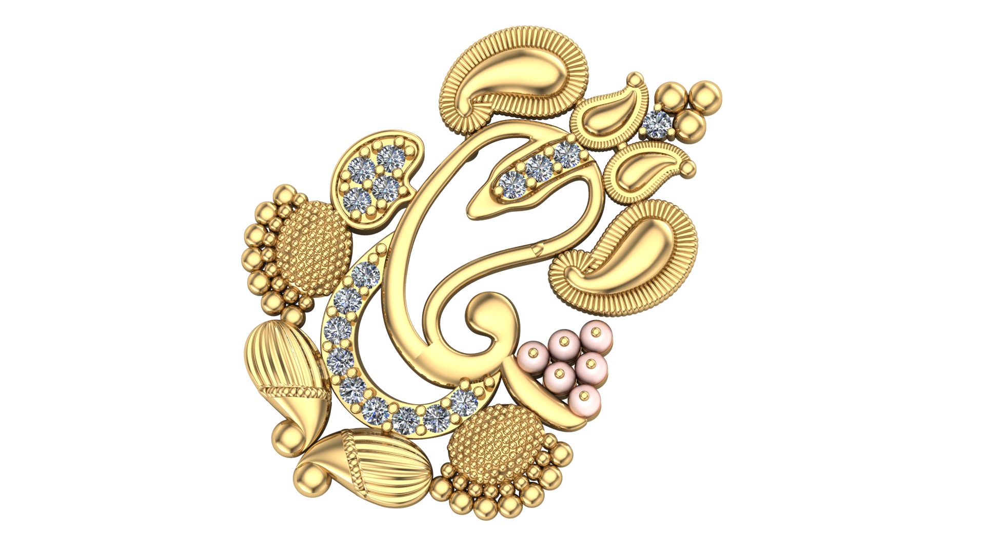 Ganesha Pendant 3D print model_2