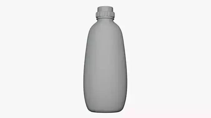 Basic Mustard Bottle - Geometry Only No Textures No Materials 3D model