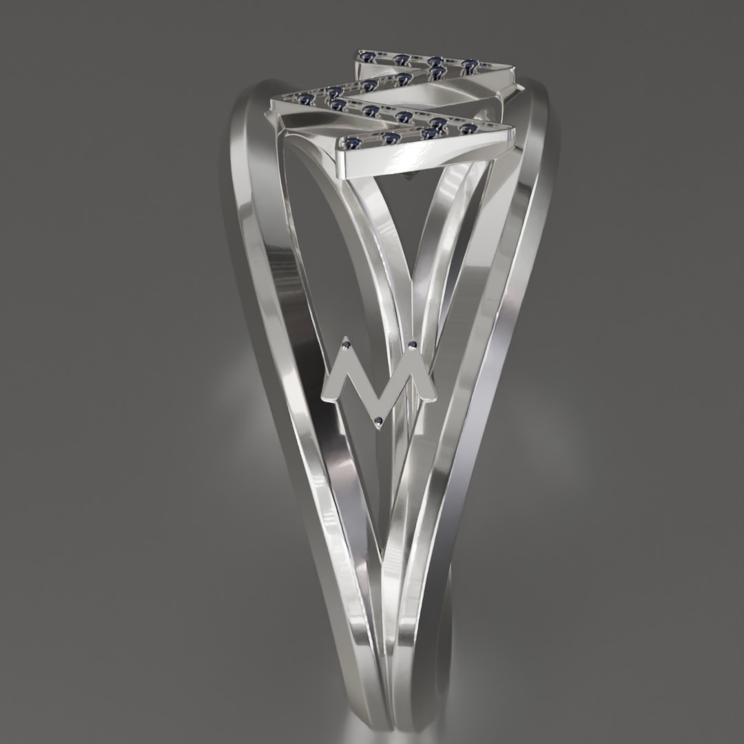 Jewelcraft Ring Desing silver Text  3D model_2