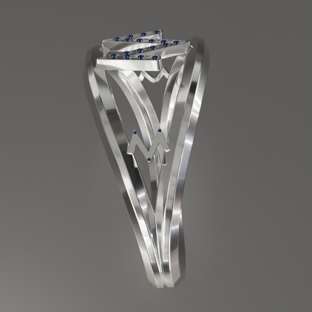 Jewelcraft Ring Desing silver Text  3D model_4