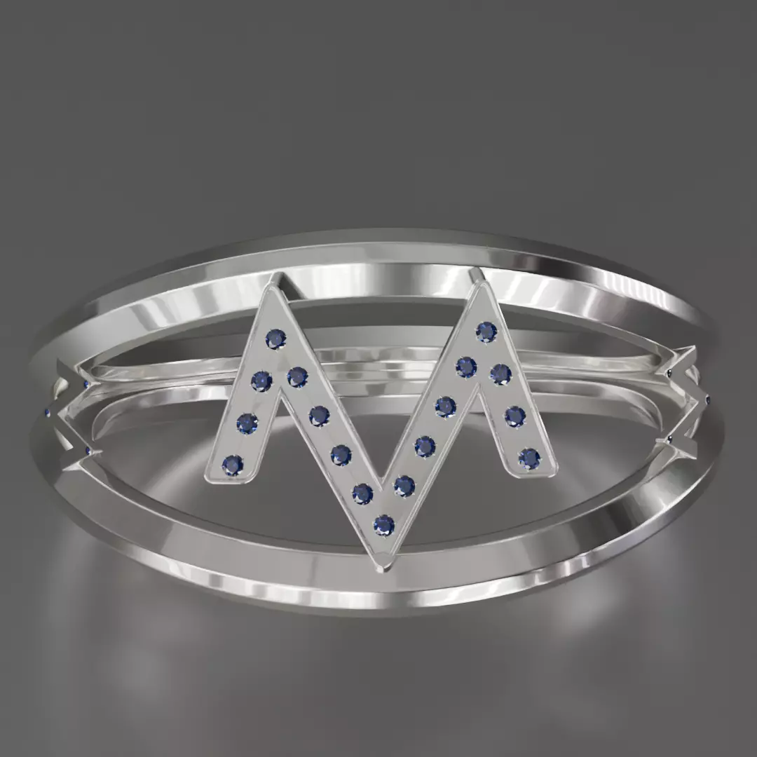 Jewelcraft Ring Desing silver Text  3D model_0