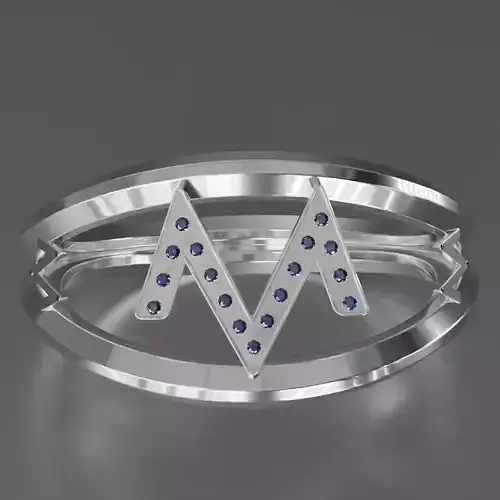 Jewelcraft Ring Desing silver Text  3D model
