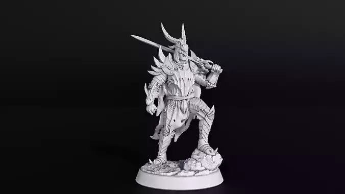 Armored Dragon Cultist 3D print model