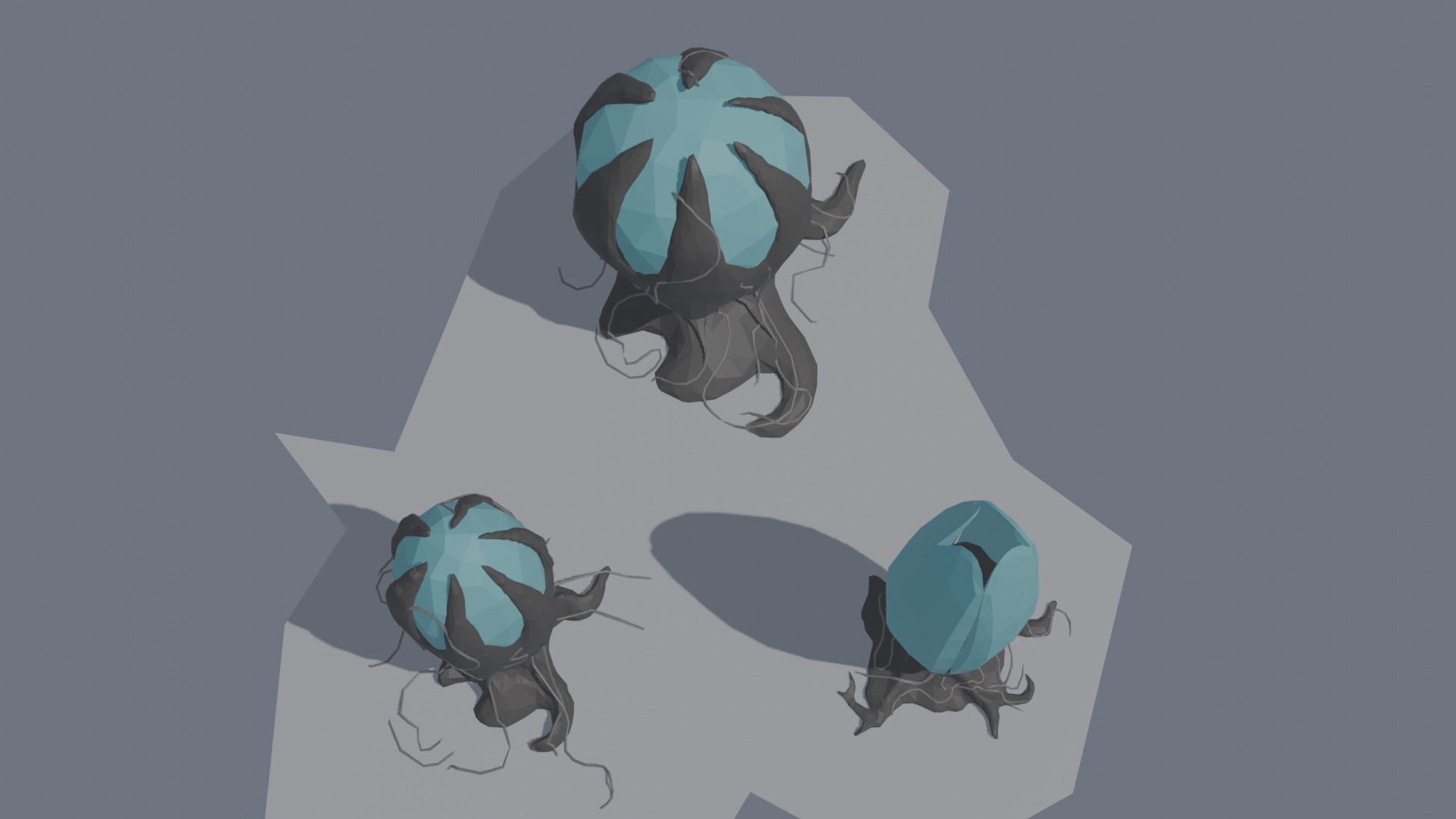 Low-poly stylized sci-fi plants Low-poly 3D model_6
