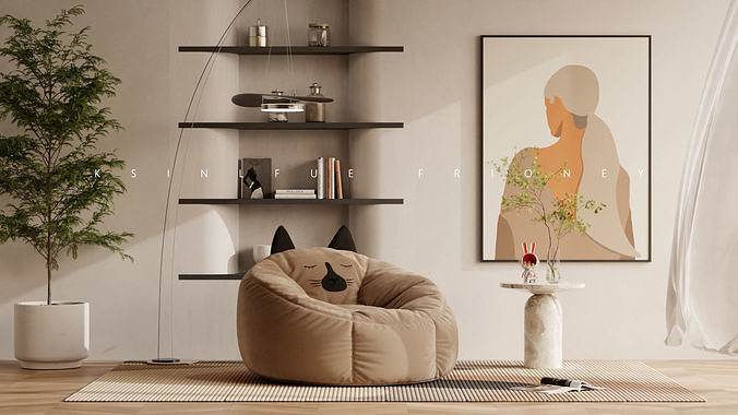 Modern living room 3D model