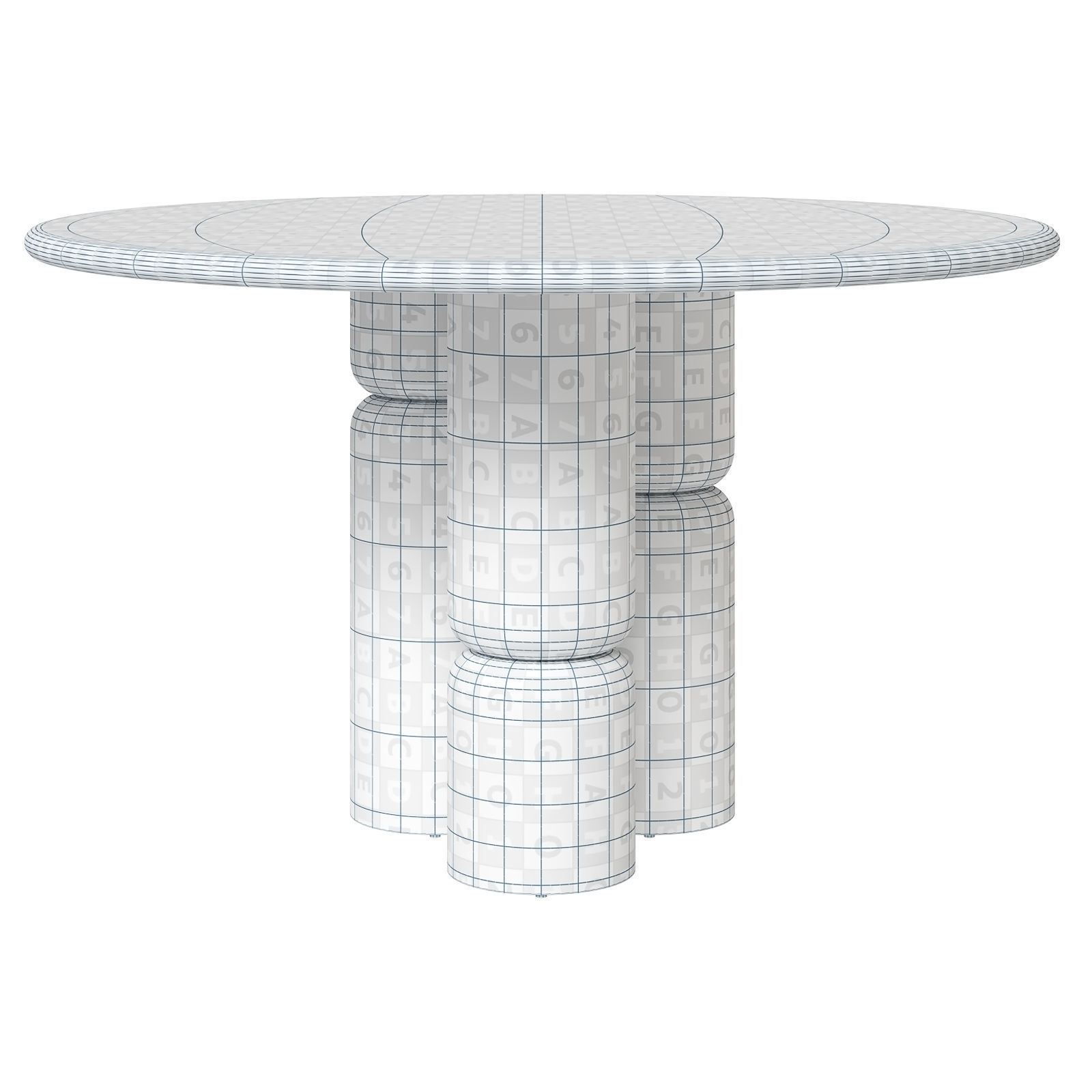 Globewest Hayes Dining Table 3D model_4