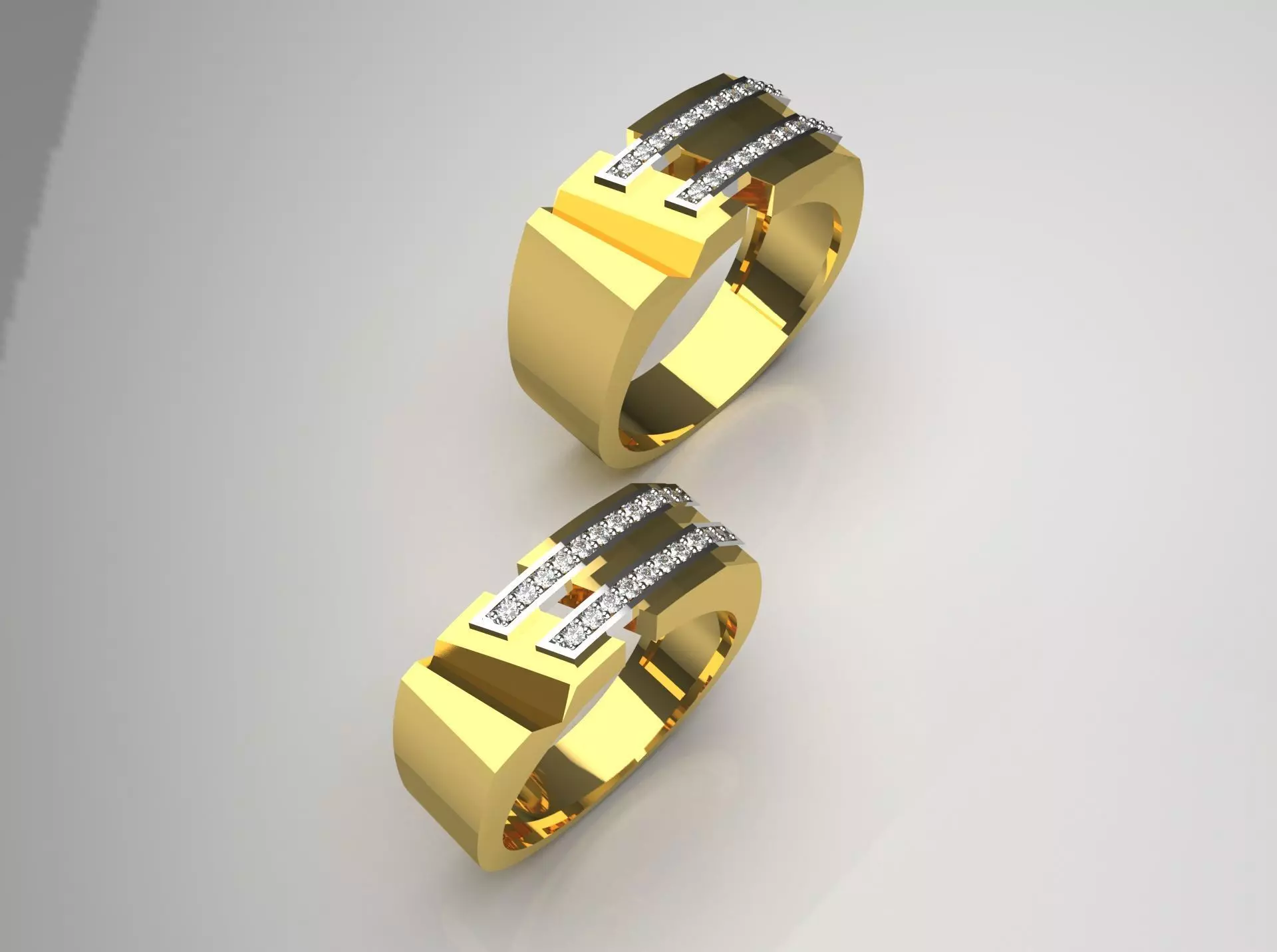 3D File Ready for Professional Manufacturing couple ring cr0017 3D print model
